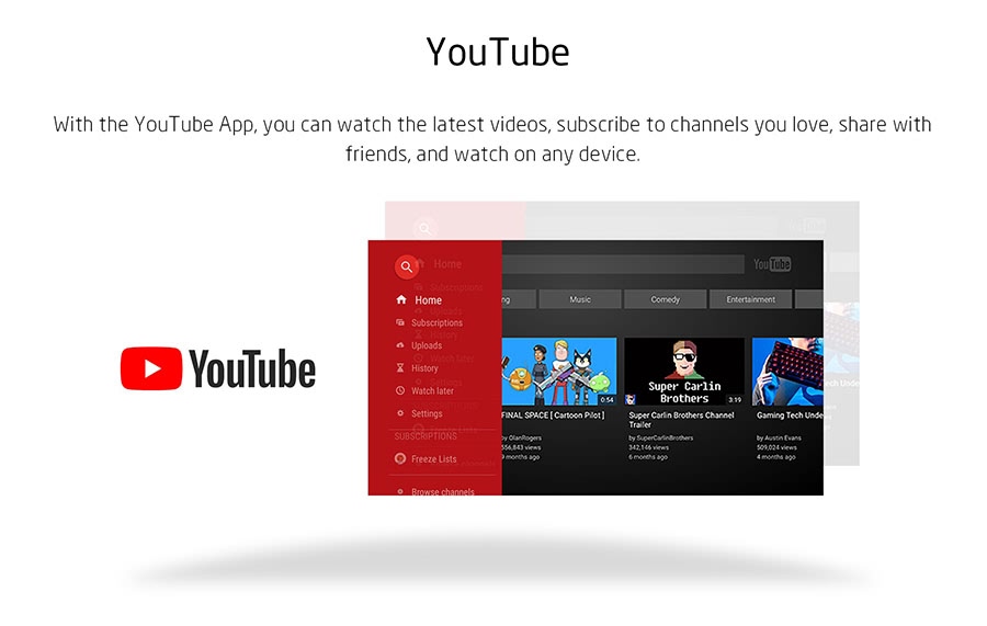  2K Android OTT TV Box support Youtube