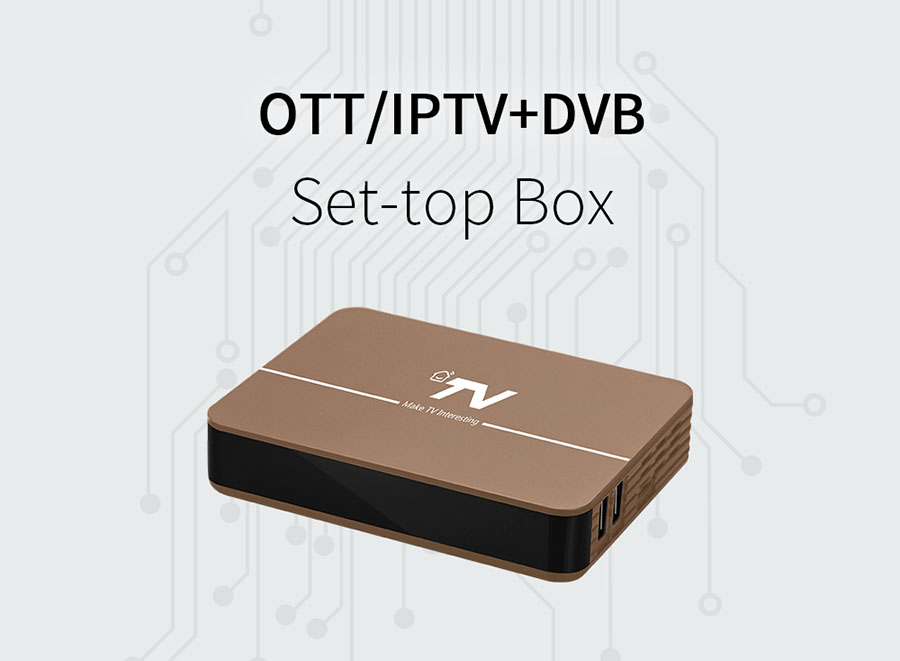 DV8004-T2 1080P HD Hybrid Android TV Box OTT/IPTV+DVB-T2