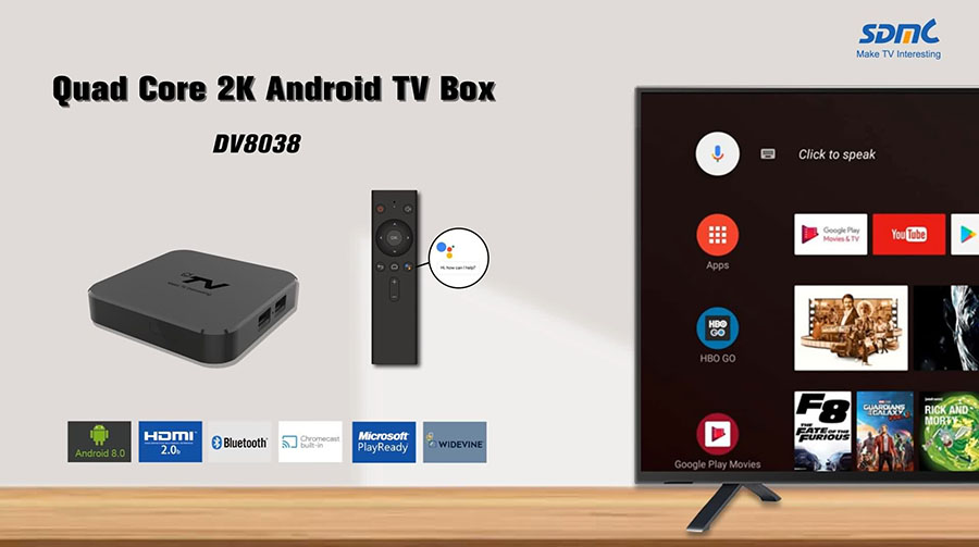 Quad Core 2K Google Android TV Media Box