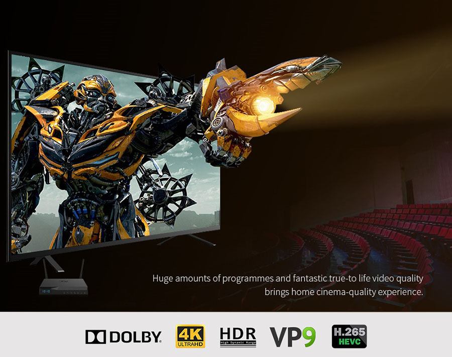 DV8330-S2 Android TV os Hybrid Set Top Box with Amlogic S905D Chipset