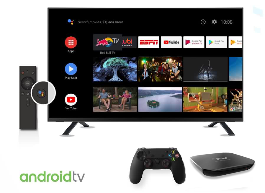 DV8555 Android TV Smart Box Google Assistant Bluetooth Voice Control DV8555 Android TV Smart Box Google Assistant Bluetooth Voice Control