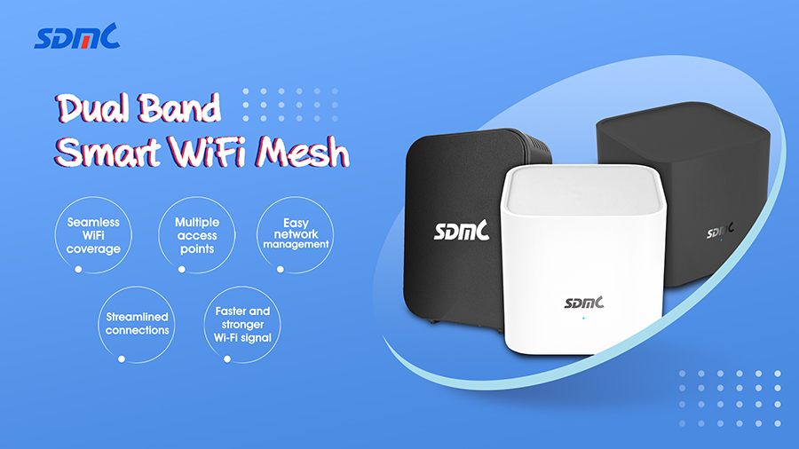 Dual Band Smart WiFi Mesh System Wireless Router