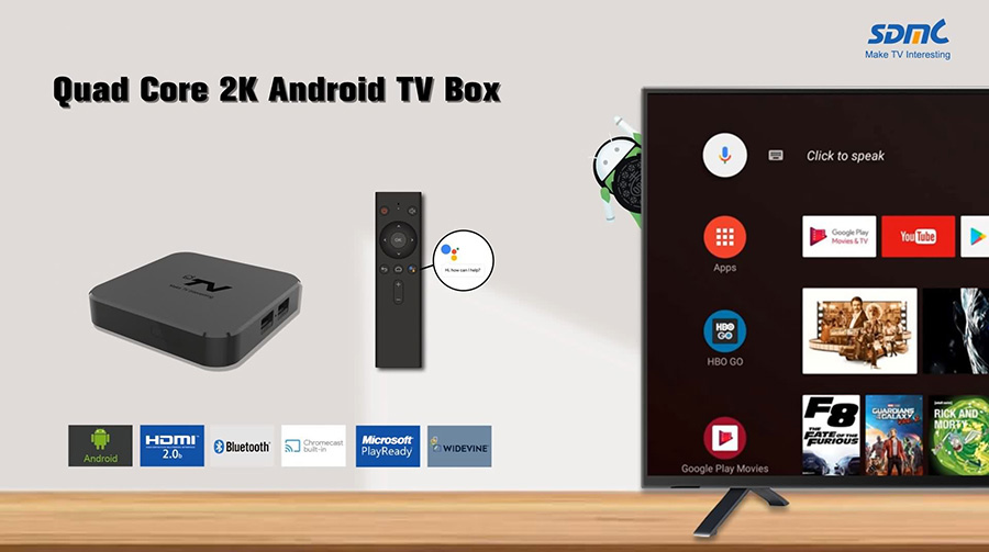DV9038 2K Android OTT TV Box Quad Core 