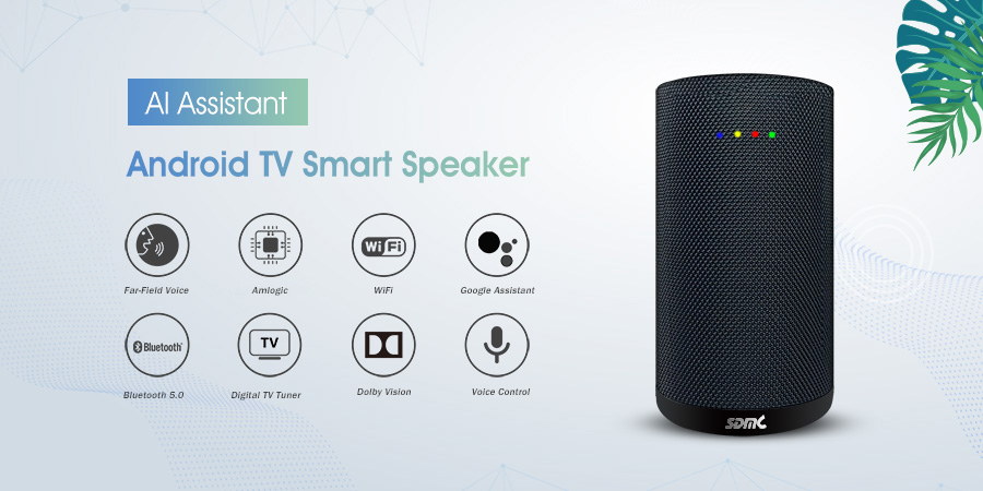 DS8542-T2 4K Android TV Smart Speaker with Digital TV Tuner DS8542-T2 4K Android TV Smart Speaker with Digital TV Tuner