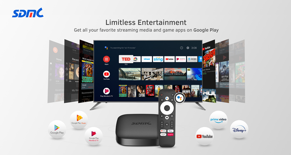 2K android tv box with google play store 