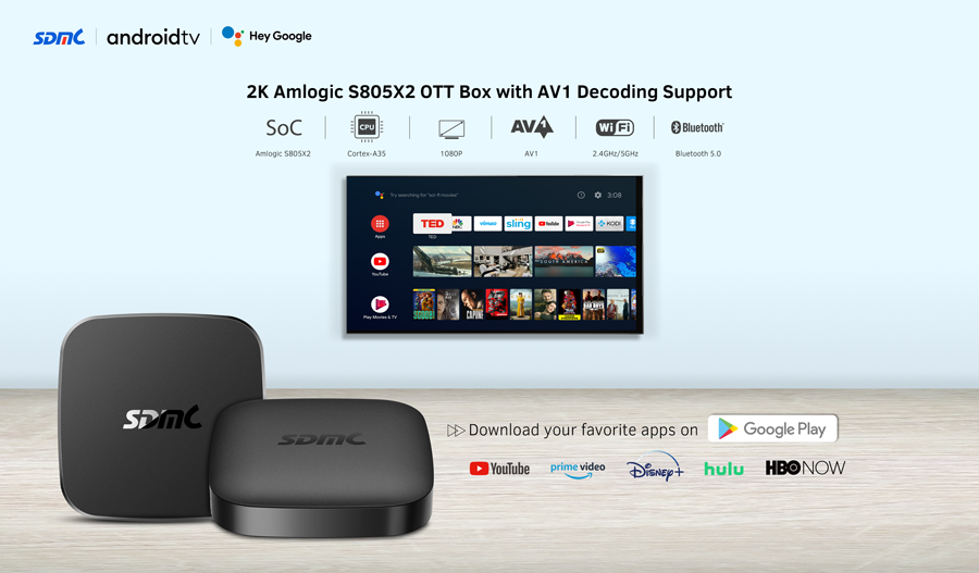 2K Amlogic S805X2 AV1 Android TV Box