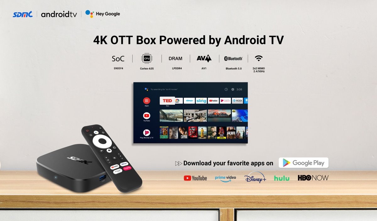 4K OTT Box Powered by Android TV