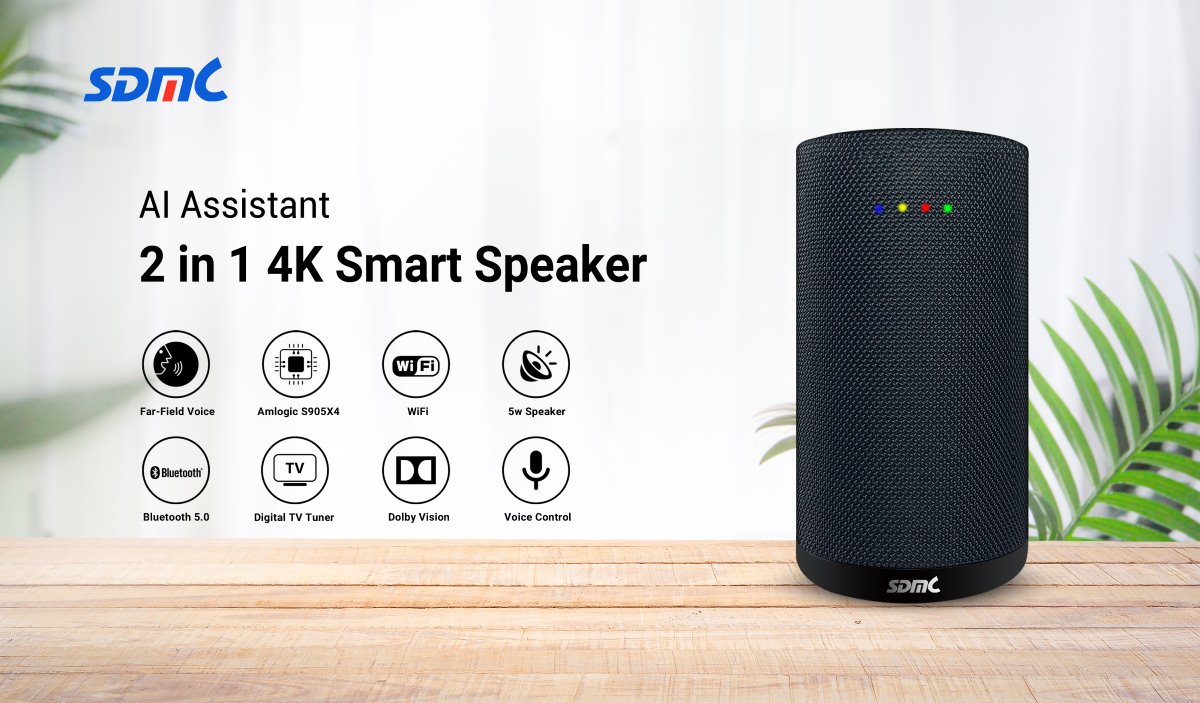 SDMC 2 in 1 4K Smart Speaker