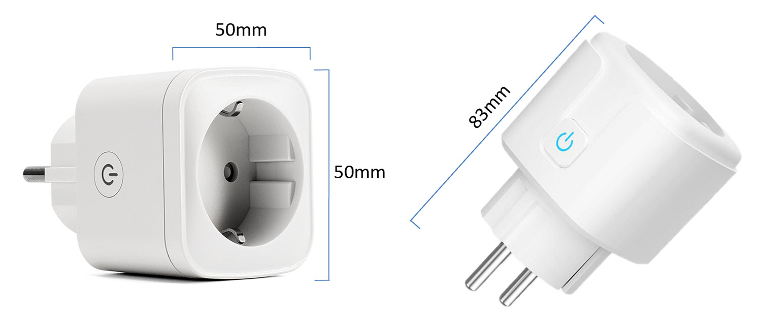 Smart Plug PS1101E size