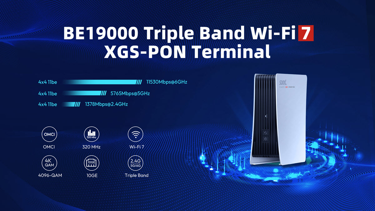 NP19X44XGS Wi-Fi 7 XGS-PON terminal by SDMC