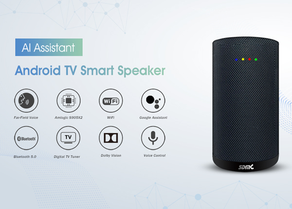 4K Android TV Smart Speaker: Integrated with AI Assistant & Digital TV Receiver 